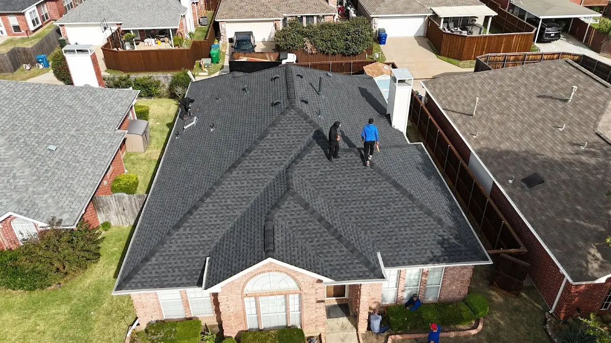 Slate & Tile Roof Repair work in progress on a Bridgeview property